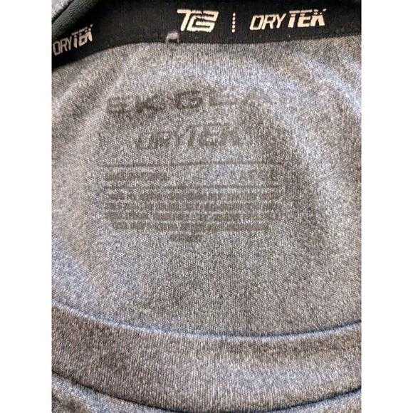Mens Gray Tek Gear Dri-fit Activewear T-shirt Size Large With Pocket - Picture 5 of 8